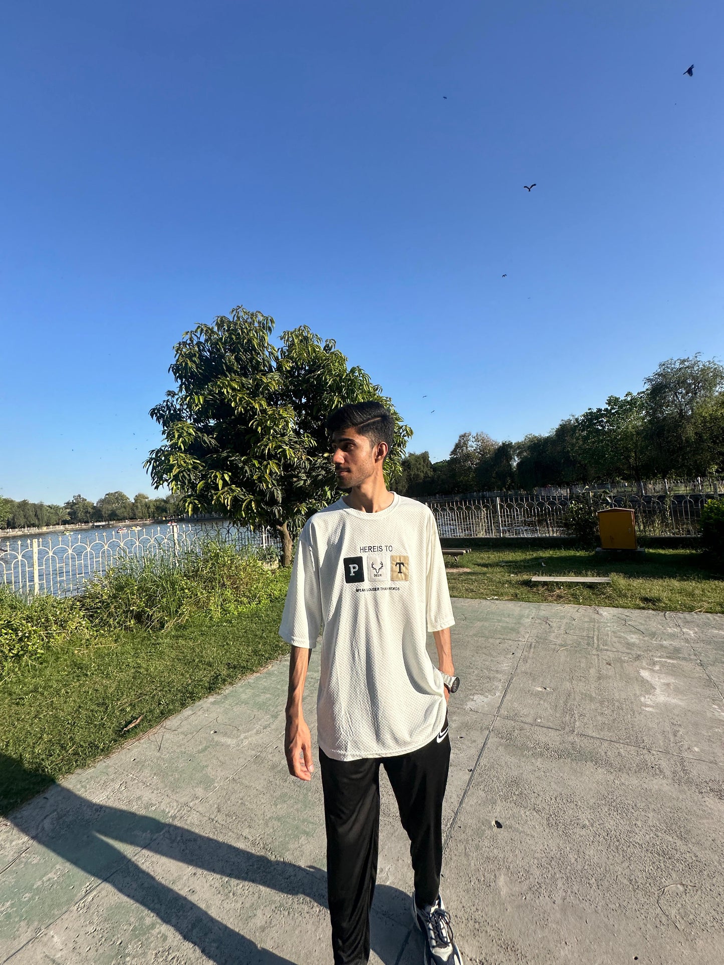 P DEER Drop shoulder tracksuit in China fabric